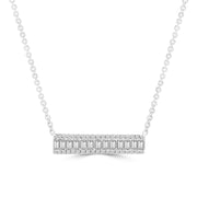 0.18ct HI I1 Diamond Necklace 45cm in 9K White Gold