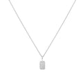 Silver Pave Pendant Necklace
