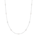 Silver Shell Pearl Station Chain Necklace | The Jewellery Boutique