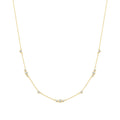 Gold Sparkling Bezel Cubic Zirconia Station Necklace | The Jewellery Boutique
