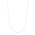 Silver Bezel Cubic Zirconia Station Necklace | The Jewellery Boutique