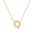 Gold Asymmetric Beaded Circle Necklace