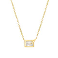 Ania Haie Gold Sparkling Bezel-Set Cube Necklace