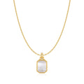Ania Haie Gold Square Mother-of-Pearl Necklace