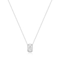 Ania Haie Silver Puffed Rivulet Pave Necklace
