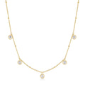 Ania Haie Gold Molten Bezel-Set Droplet Station Necklace | The Jewellery Boutique Australia
