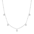 Ania Haie Silver Molten Bezel-Set Droplet Station Necklace | The Jewellery Boutique Australia