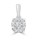 Pendant with 0.25ct Diamonds in 9K White Gold