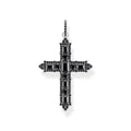 Blackened cross pendant with zirconia | The Jewellery Boutique