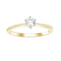0.33ct Diamond 6 Claw Ring in 9K Yellow Gold
