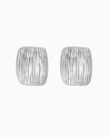 Cascada Ribbed Rectangular Stud Earrings | Zoe Olivia Jewellery Australia