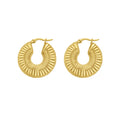 Cascada Thick Ripple Textured Hoops