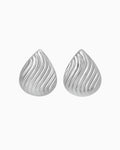 Drift Teardrop Rippled Stud Earrings | Zoe Olivia Jewellery Australia