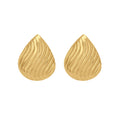 Drift Teardrop Rippled Stud Earrings