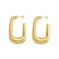 Cascada Elongated Oval Huggie Stud Earrings