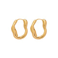 Muse Gold Thick Organic Flow Earrings
