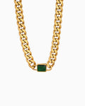 Aurora Cubic Zirconia Curb Link Necklace | Zoe Olivia Jewellery Australia