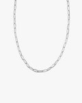 Essentials Silver Mini Paper Link Necklace