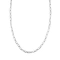 Essentials Silver Mini Paper Link Necklace