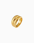 Muse Gold Double Dome Ring — Zoe Olivia