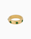 Aurora Thick Band Round Cubic Zirconia Ring | Zoe Olivia Jewellery Australia