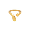 Solara Organic Wave Adjustable Ring in Gold