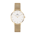 Petite 32 Evergold Gold White Watch