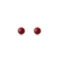 Audrey Earrings Red Agathe Silver