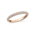 Pave Ring Rose Gold 3 mm