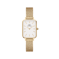 Daniel Wellington Quadro 20X26 Pressed Evergold Gold & White Watch