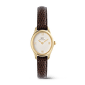 Daniel Wellington Ophelia Mini Dark Brown Lizard White Guilloché Gold | The Jewellery Boutique