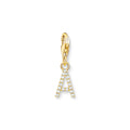 Charm pendant letter A gold plated | The Jewellery Boutique