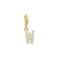 Charm pendant letter W gold plated | The Jewellery Boutique