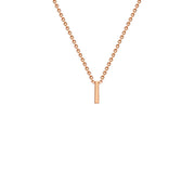 "I" Rose Gold Initial Necklace