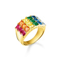 Ring Colourful Stones Pavé Gold | The Jewellery Boutique