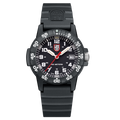 Luminox Leatherback SEA Turtle 0301 black watch with white indices and red second hand