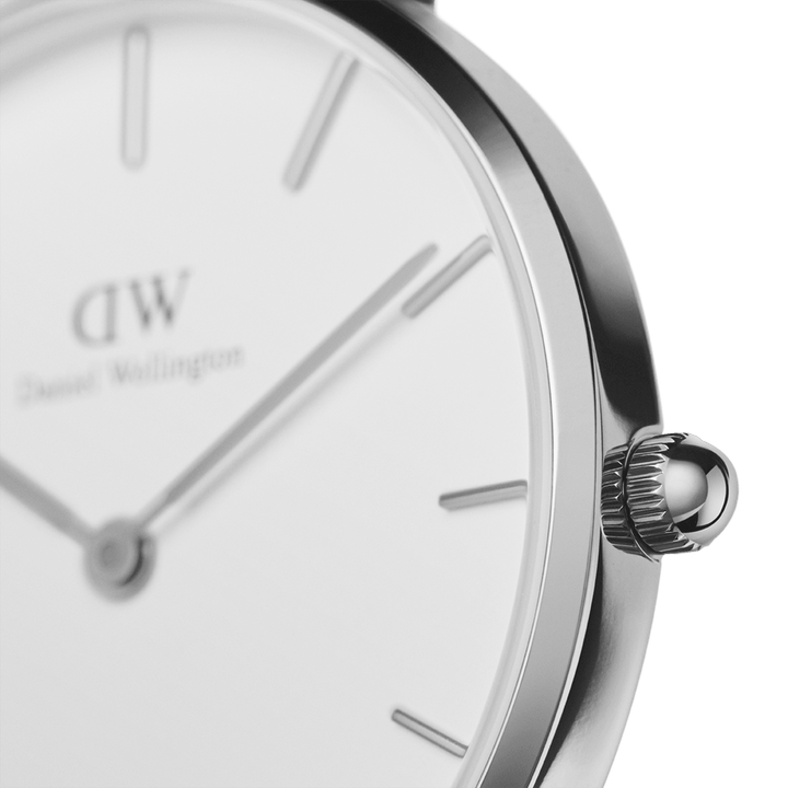 Daniel Wellington Petite 36 Sterling Silver & White Watch
