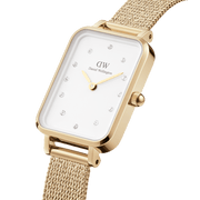 Daniel Wellington Quadro 20X26 Pressed Evergold Lumine Gold & White Watch