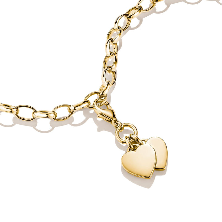 THOMAS SABO Gold-Plated Palm Tree Charm with White Zirconia