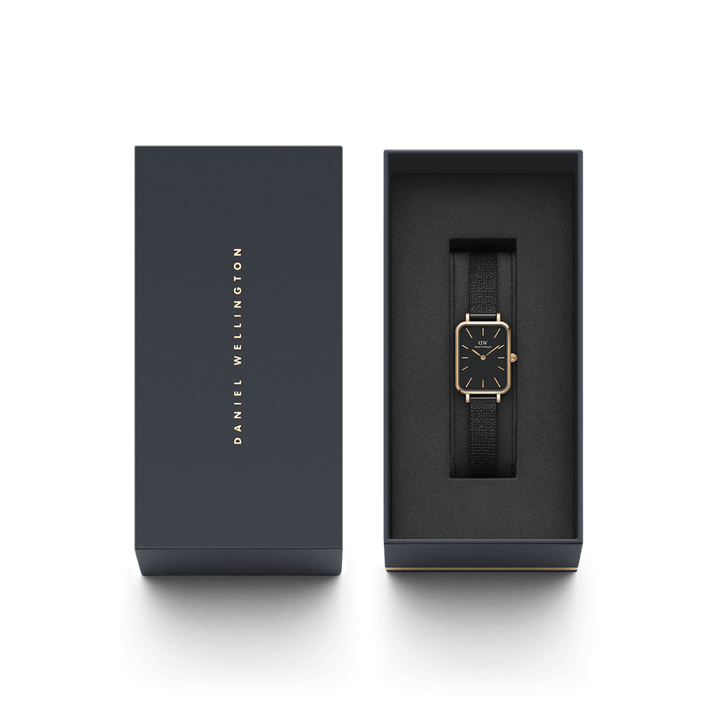 Daniel Wellington Quadro 29X36.5 Pressed Ashfield Rose Gold & Black Watch