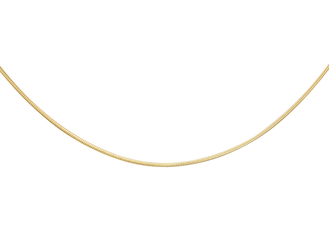 9K Yellow Gold Mini Round Snake Chain