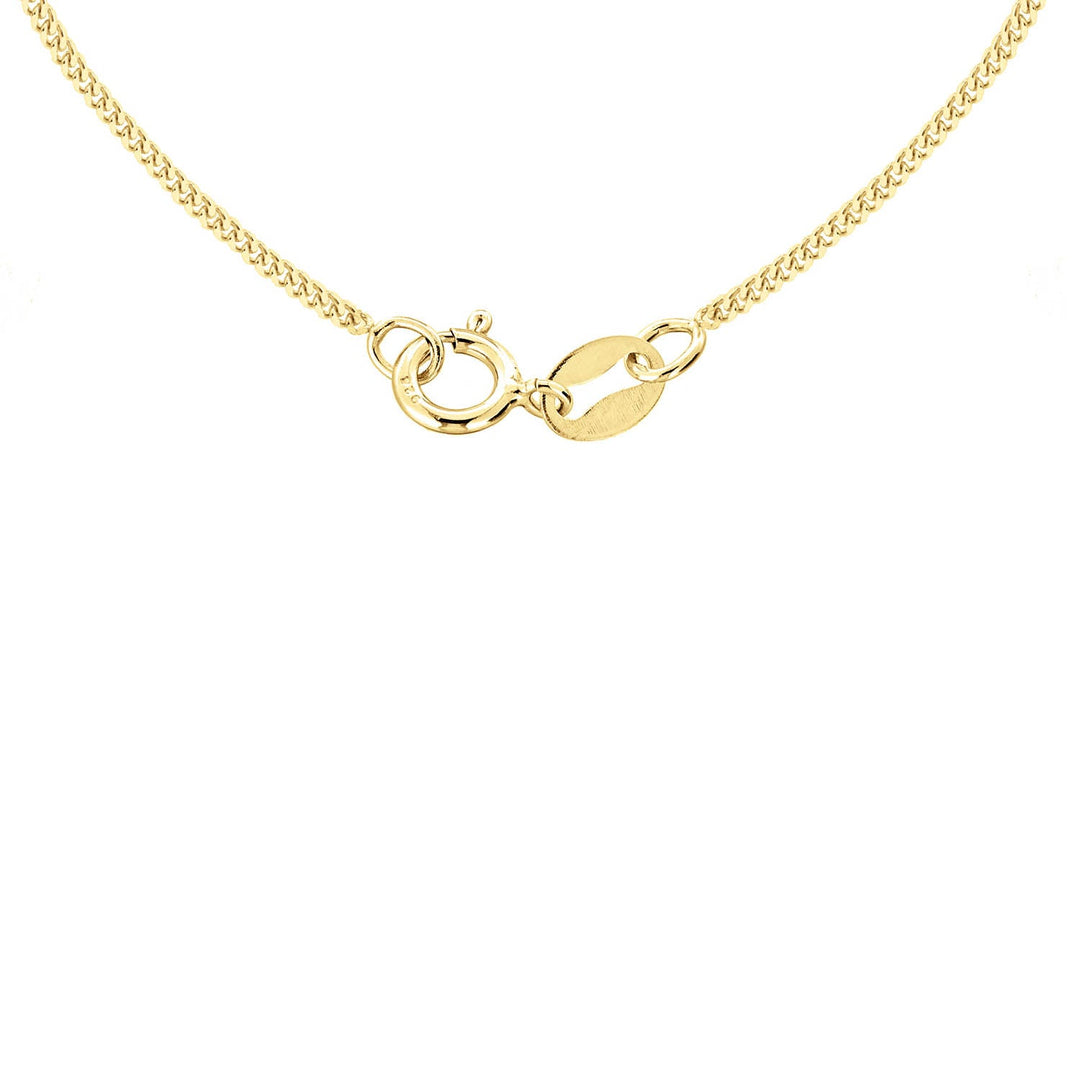 9K Yellow Gold 30 Diamond Cut Adjustable Curb Chain