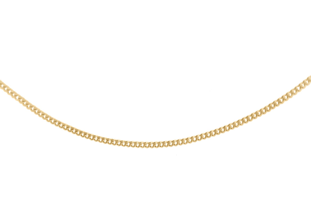 9K Yellow Gold 30 Diamond Cut Adjustable Curb Chain
