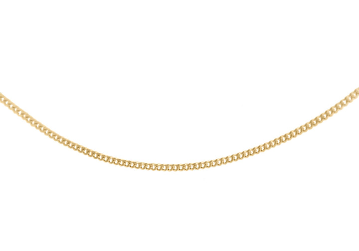 9K Yellow Gold 30 Diamond Cut Adjustable Curb Chain