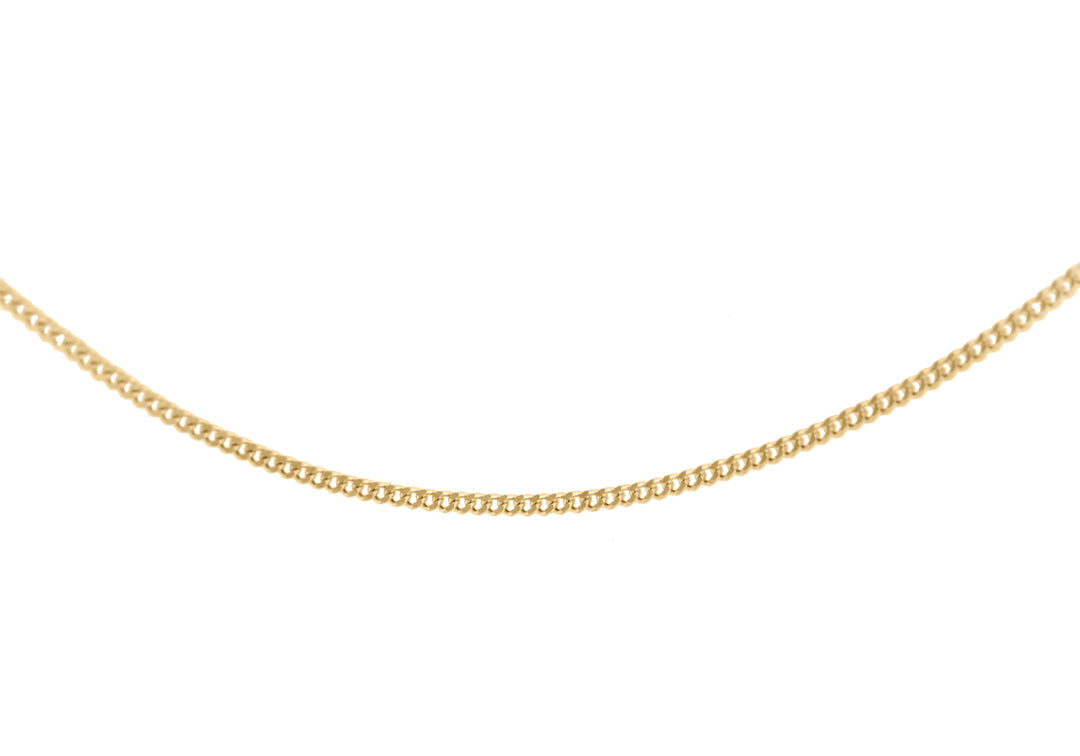 9K Yellow Gold 30 Diamond Cut Adjustable Curb Chain 41cm-46cm - image 4