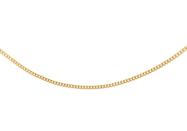 9K Yellow Gold 30 Diamond Cut Adjustable Curb Chain 41cm-46cm - image 4