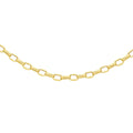 9K Yellow Gold Oval Belcher Necklace 50cm