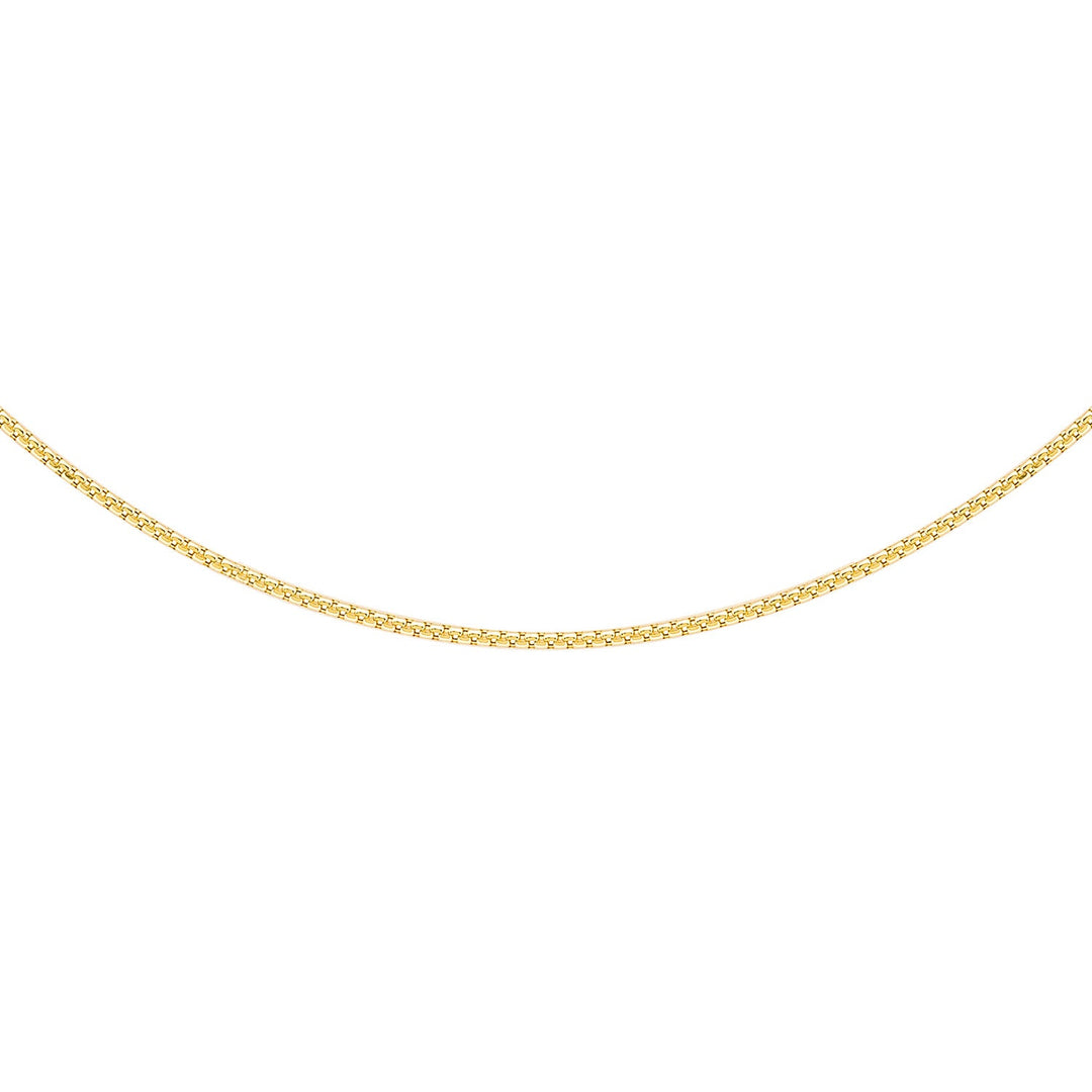 9K Yellow Gold 22 Diamond Cut Box Chain