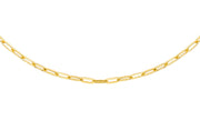9K Yellow Gold Paper Chain Necklace 45 cm
