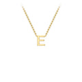 9K Yellow Gold 'E' Initial Adjustable Letter Necklace 38/43cm